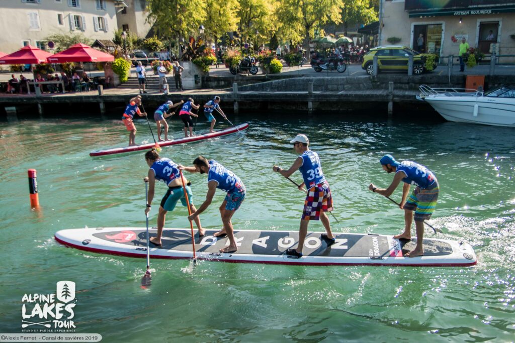paddle à 4 sur le canal de Savieres
