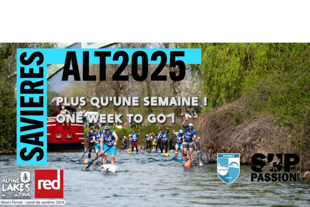 course de paddle sur le canal de Savières et le lac du Bourget