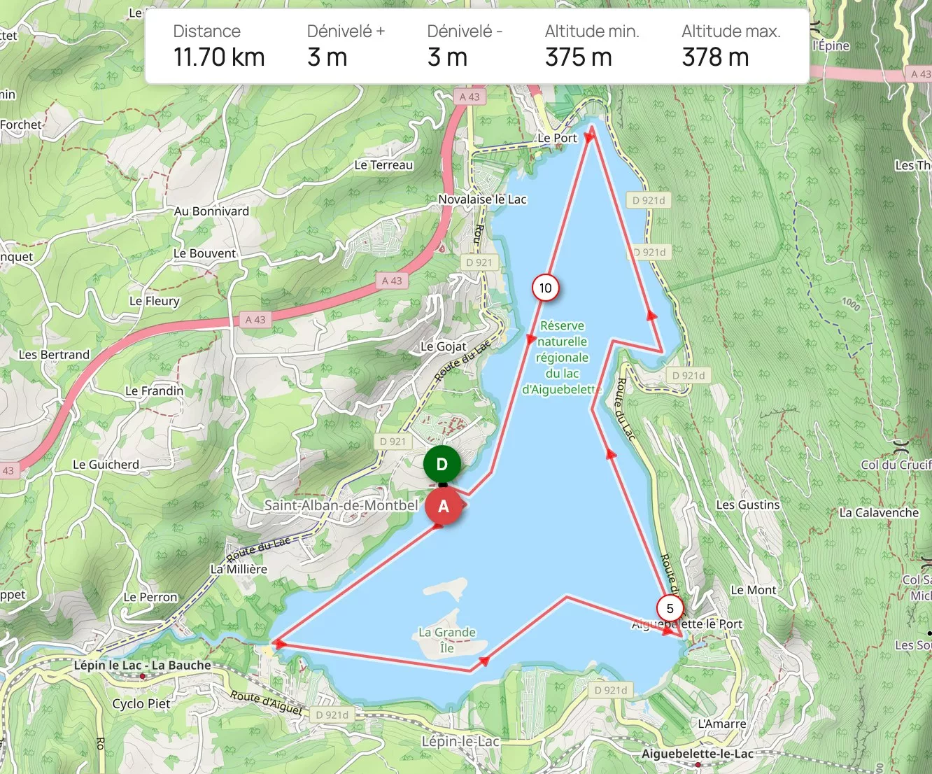 Carte du parcours Longue Distance de la Very Flat Race