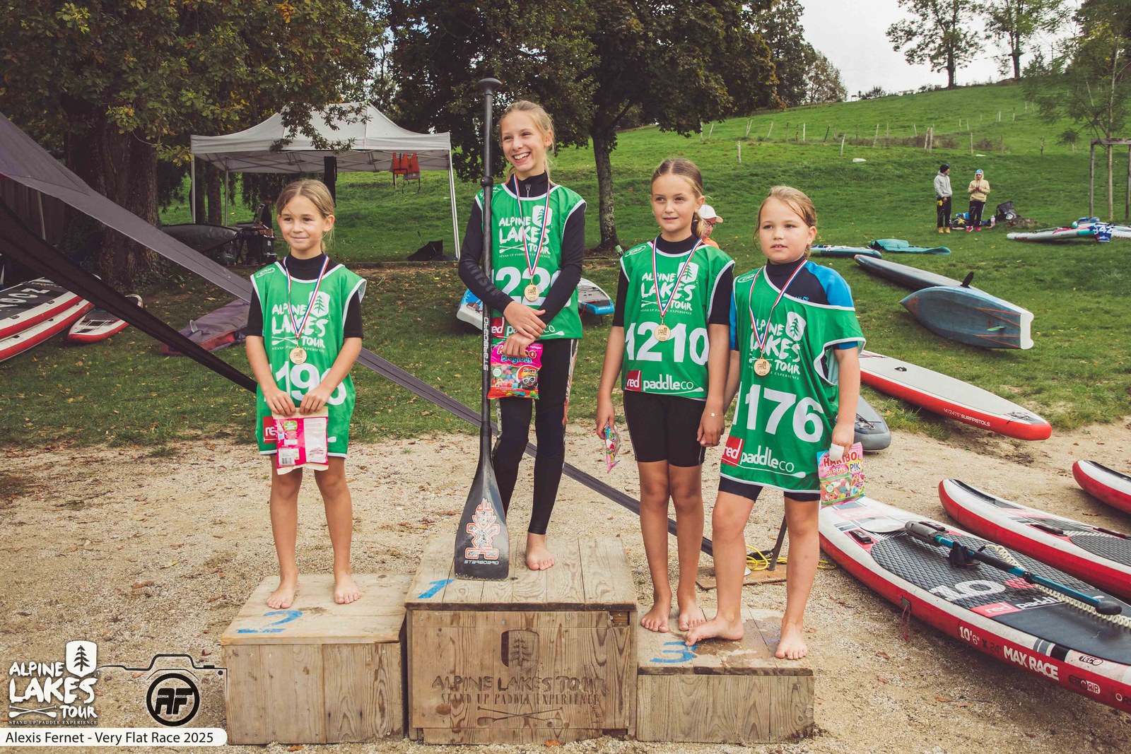 Podium de la Kids Race de la Very Flat Race 2025
